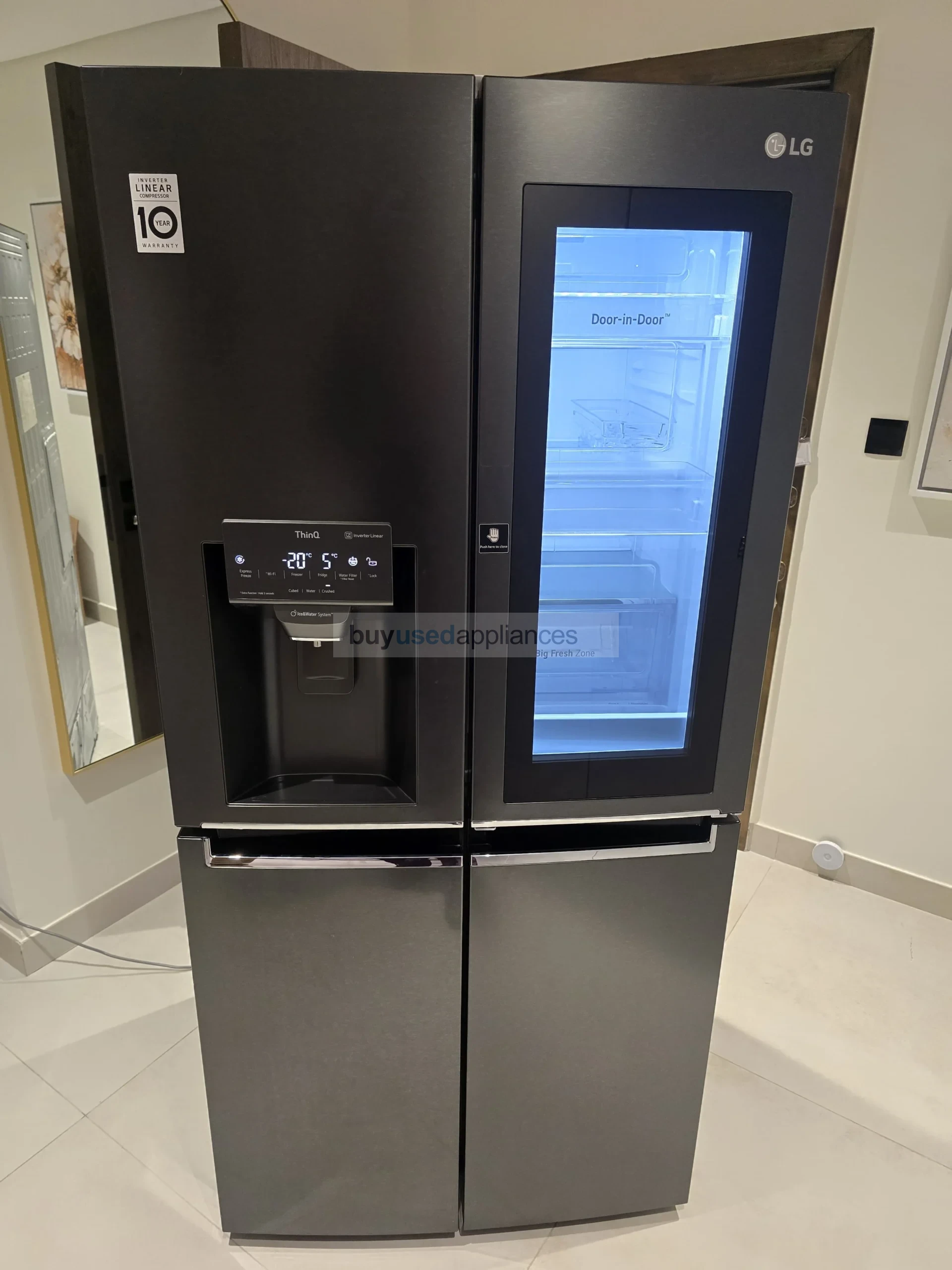 Used LG InstaView Door-in-Door Refrigerator | Dark Graphite - Image 2